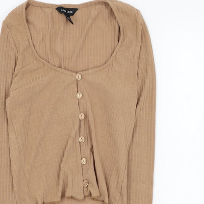 Womens UK Size 10 New Look Brown Cardigan Jumper
