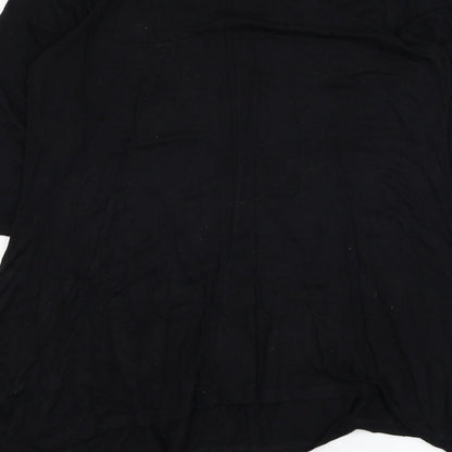 Brand and care label for Anthony women’s black viscose basic t-shirt, size M, round neck