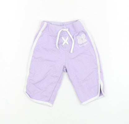 NEXT Girls Purple  Cotton Jogger Trousers Size 3-6 Months  Pullover - 82