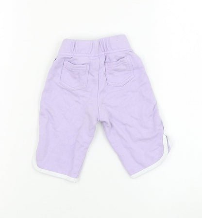 NEXT Girls Purple  Cotton Jogger Trousers Size 3-6 Months  Pullover - 82