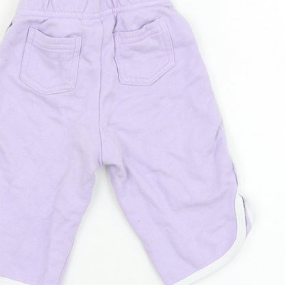 NEXT Girls Purple  Cotton Jogger Trousers Size 3-6 Months  Pullover - 82