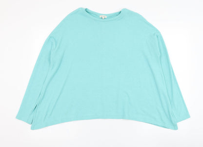 Additional front view of River Island women’s blue viscose pullover sweatshirt, size UK 10, pullover