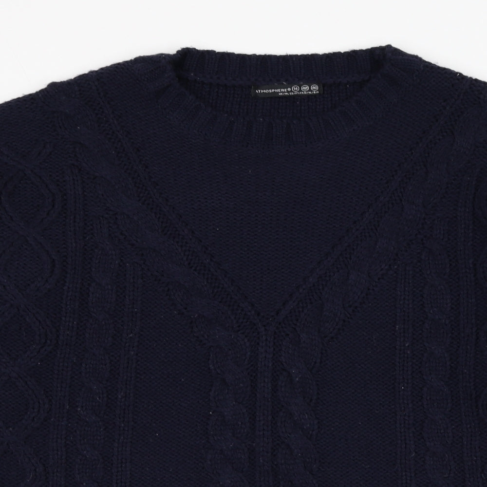 Womens UK Size 14 Atmosphere Blue Pullover Jumper