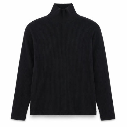 Front view of Avenue women’s black polyester pullover sweatshirt, size UK 16, pullover