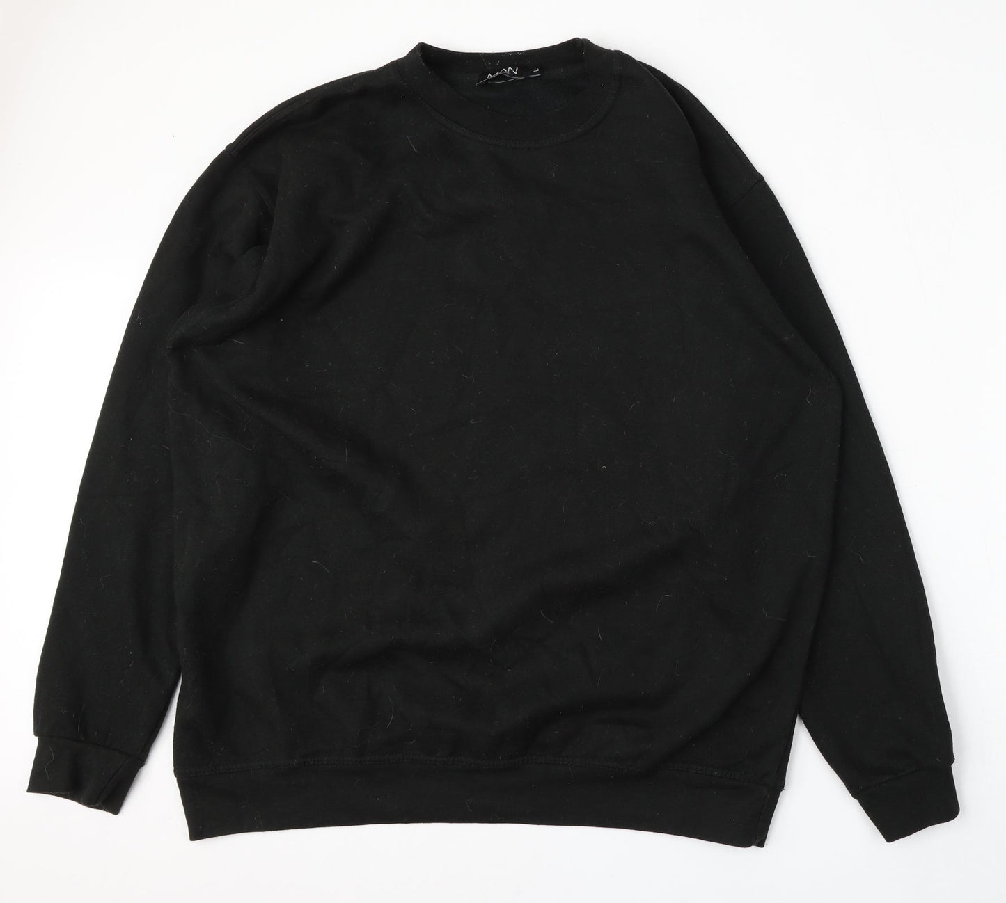 Mens UK Size L boohooMAN Black Pullover Sweatshirt