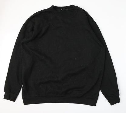 Mens UK Size L boohooMAN Black Pullover Sweatshirt