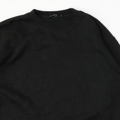 Mens UK Size L boohooMAN Black Pullover Sweatshirt