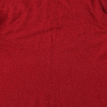 REFLECT knitwear Womens Red Round Neck  Acrylic Pullover Jumper Size S