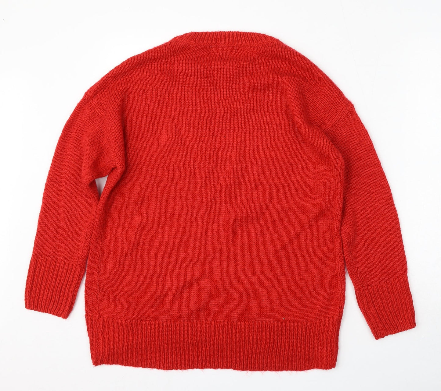 Womens UK Size M New Look Red Pullover Jumper