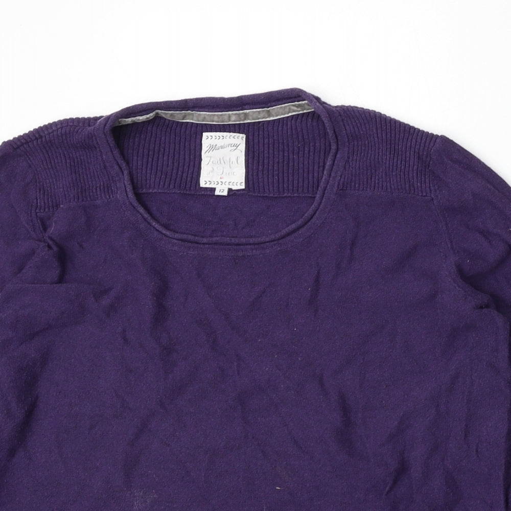 Womens UK Size 12 Peacocks Purple Pullover Jumper