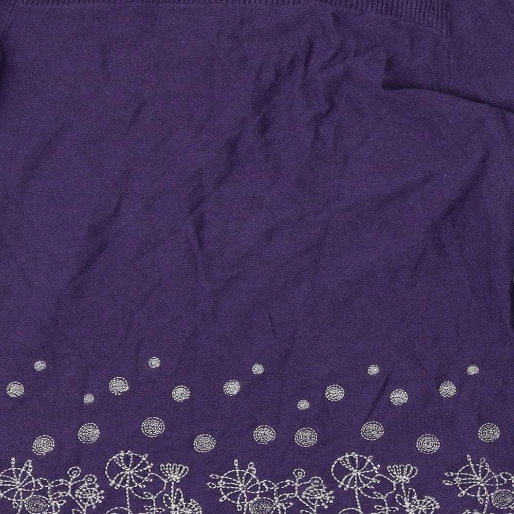 Womens UK Size 12 Peacocks Purple Pullover Jumper