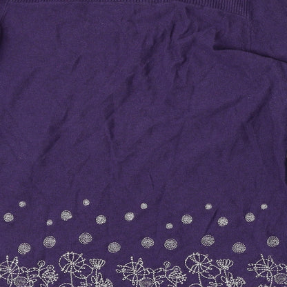 Womens UK Size 12 Peacocks Purple Pullover Jumper