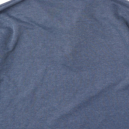 Editions Womens Blue  Polyester Pullover Sweatshirt Size L  Button