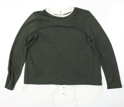 Womens UK Size 14 Dorothy Perkins Green Pullover Jumper