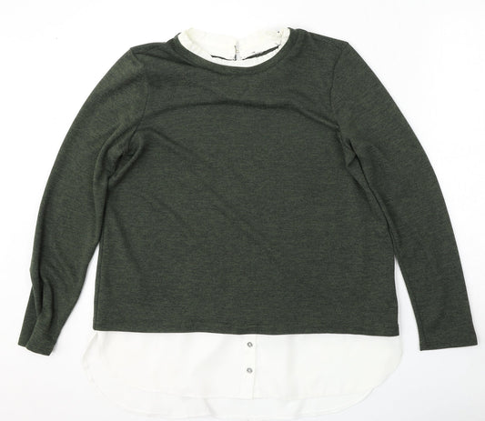 Womens UK Size 14 Dorothy Perkins Green Pullover Jumper