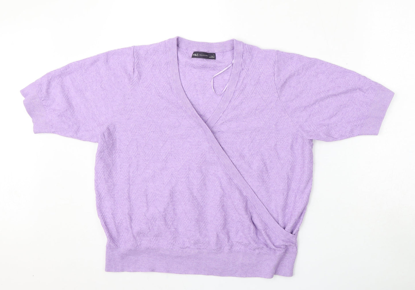 Womens UK Size L Marks and Spencer Purple Pullover Jumper