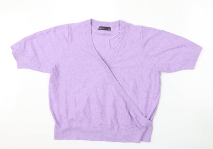 Womens UK Size L Marks and Spencer Purple Pullover Jumper