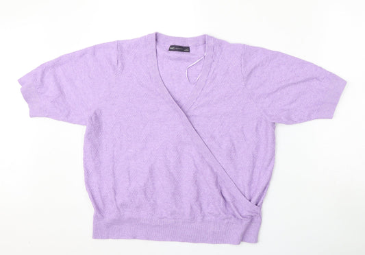 Womens UK Size L Marks and Spencer Purple Pullover Jumper
