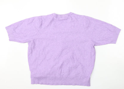 Womens UK Size L Marks and Spencer Purple Pullover Jumper