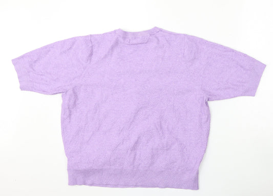 Womens UK Size L Marks and Spencer Purple Pullover Jumper