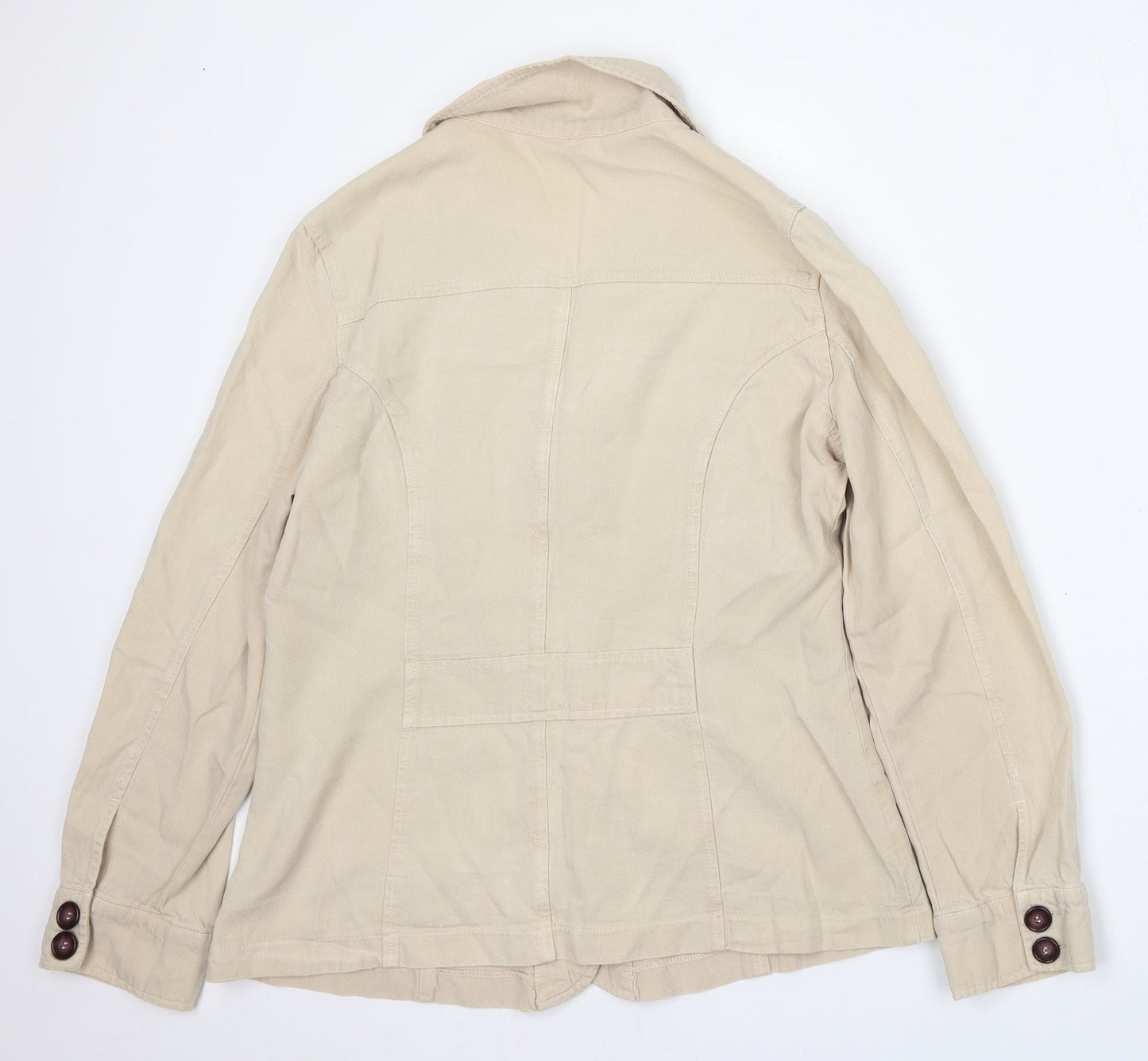 Classics Womens Beige   Jacket  Size 14  Button