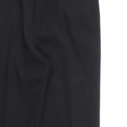 Peacocks Mens Black  Polyester Dress Pants Trousers Size 32 in L30 in Regular Buckle