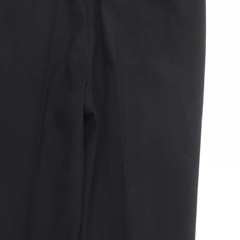 Peacocks Mens Black  Polyester Dress Pants Trousers Size 32 in L30 in Regular Buckle