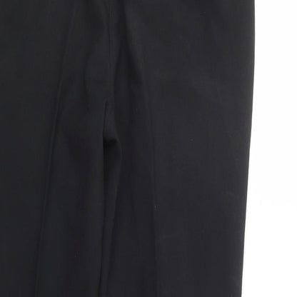Peacocks Mens Black  Polyester Dress Pants Trousers Size 32 in L30 in Regular Buckle