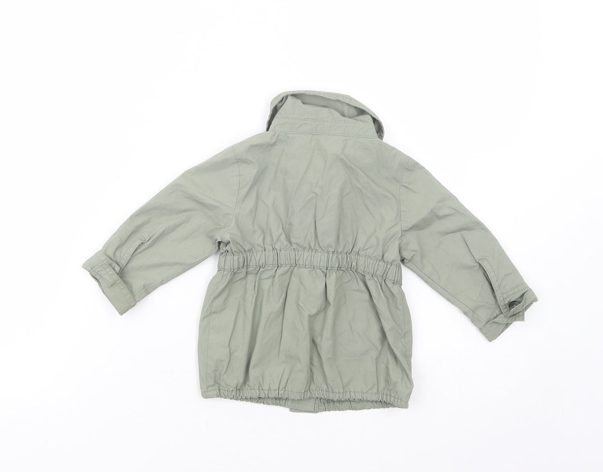 Back view of Gap Baby Green Basic Coat Coat, size 12-18, Months Button