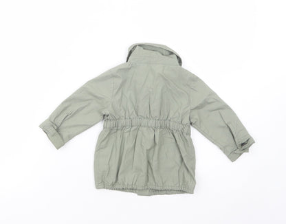 Back view of Gap Baby Green Basic Coat Coat, size 12-18, Months Button