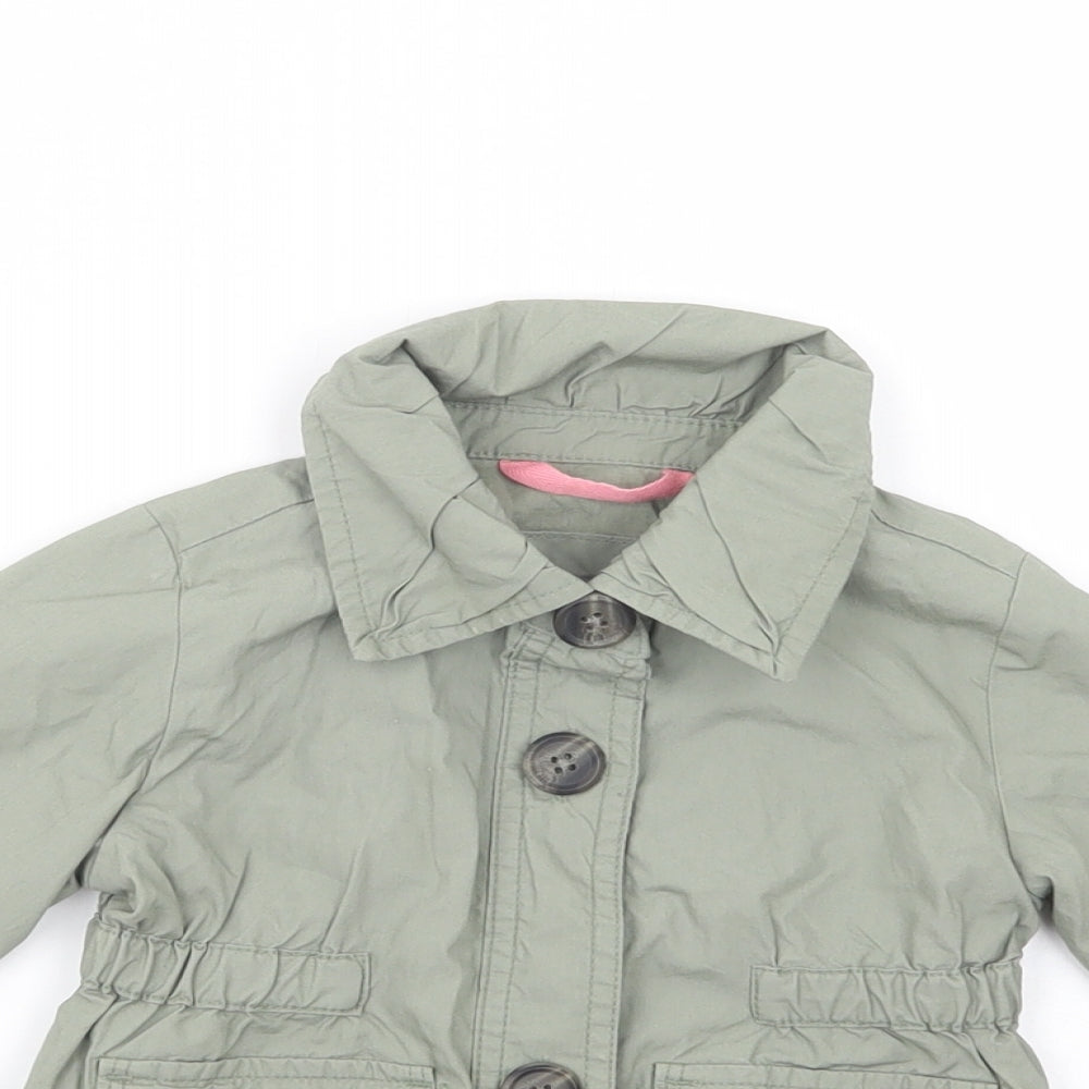Close-up detail of Gap Baby Green Basic Coat Coat, size 12-18, Months Button