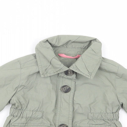 Close-up detail of Gap Baby Green Basic Coat Coat, size 12-18, Months Button