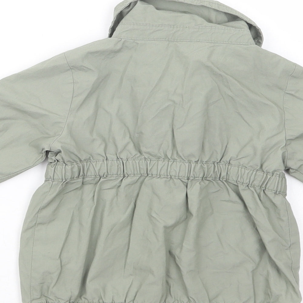 Brand and care label for Gap Baby Green Basic Coat Coat, size 12-18, Months Button
