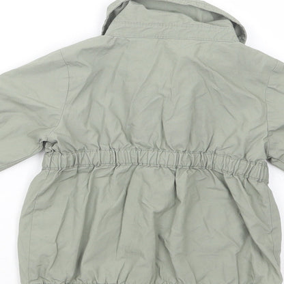 Brand and care label for Gap Baby Green Basic Coat Coat, size 12-18, Months Button