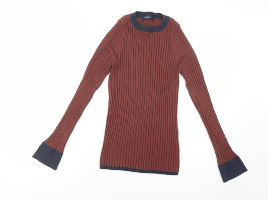 Womens UK Size 12 NEXT Brown Pullover Jumper