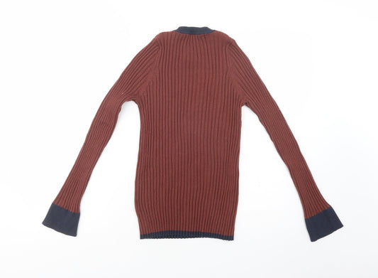 Womens UK Size 12 NEXT Brown Pullover Jumper