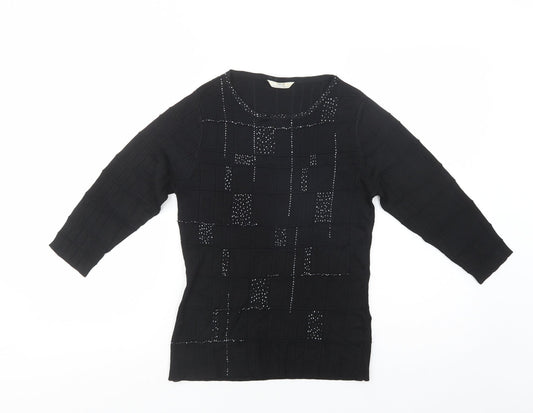 Womens UK Size 14 Marks and Spencer Black Pullover Jumper