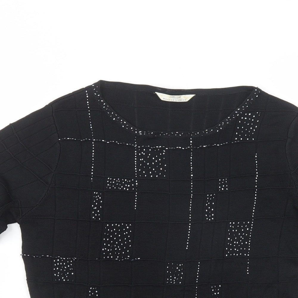 Womens UK Size 14 Marks and Spencer Black Pullover Jumper