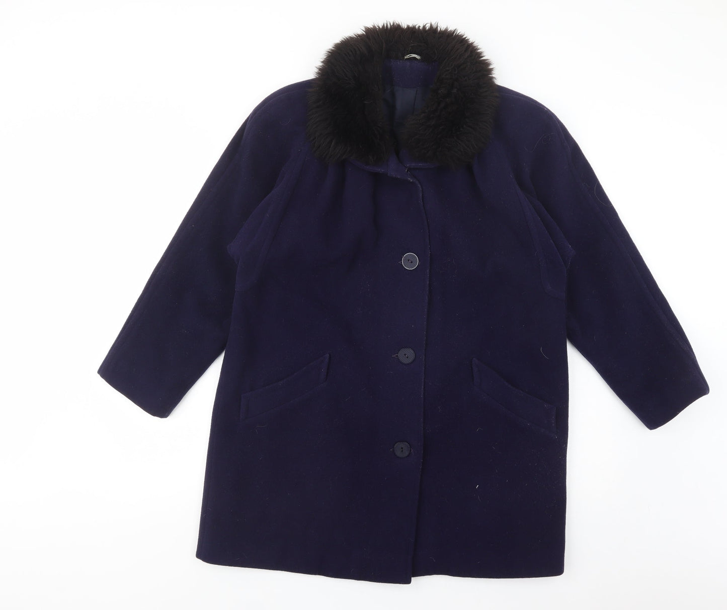 Klass Womens Blue   Pea Coat Coat Size 12  Button