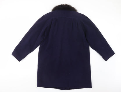 Klass Womens Blue   Pea Coat Coat Size 12  Button