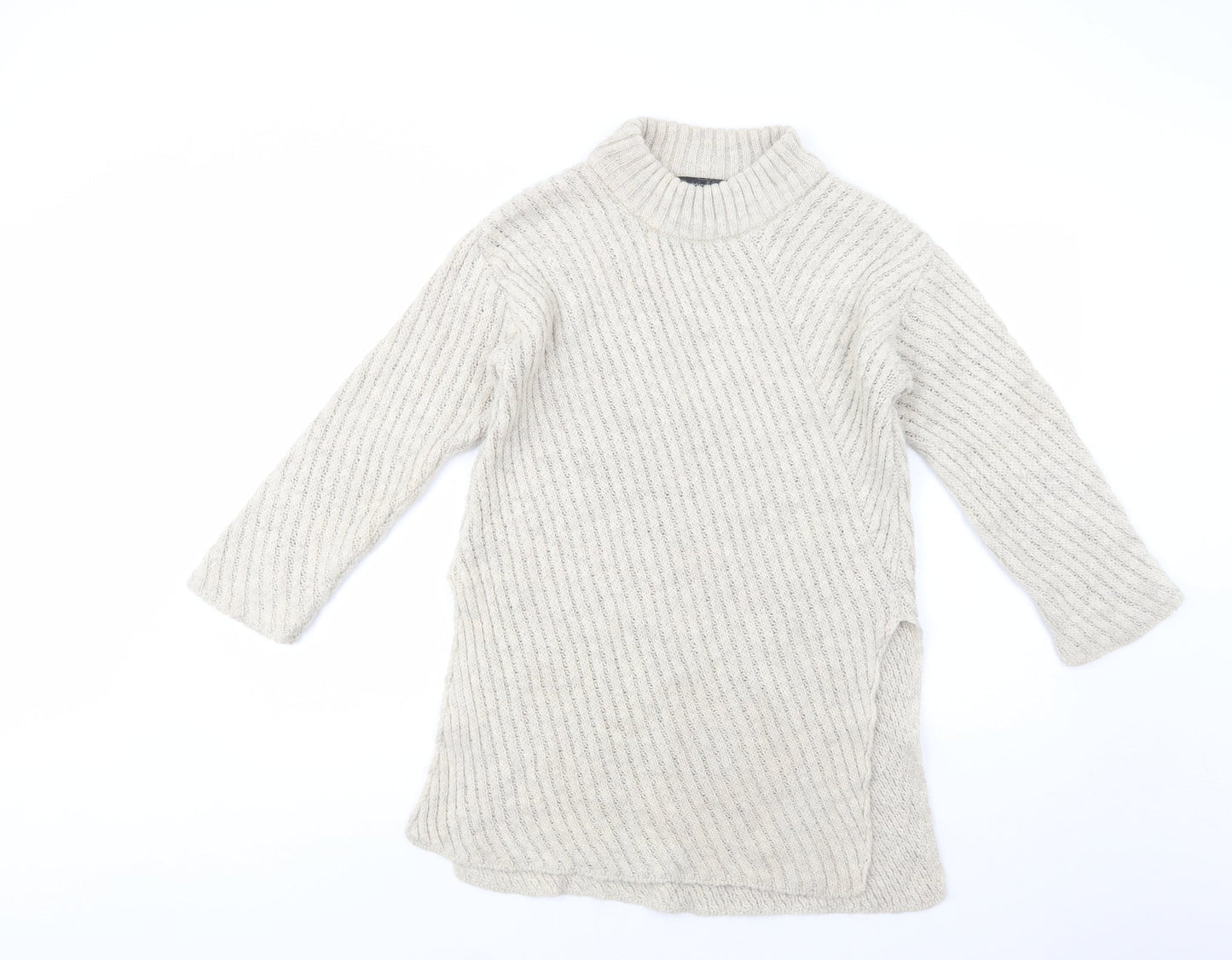 Womens UK Size M Atmosphere Beige Tunic Jumper