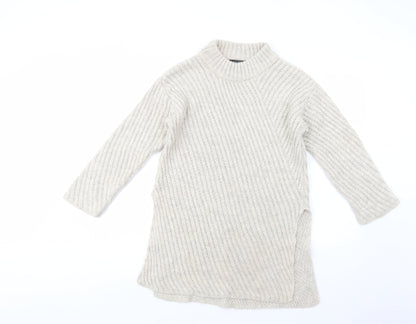 Womens UK Size M Atmosphere Beige Tunic Jumper