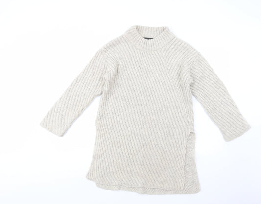 Womens UK Size M Atmosphere Beige Tunic Jumper