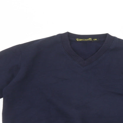 GW Class Boys Blue  Cotton Pullover Sweatshirt Size 7-8 Years  Pullover - School Wear