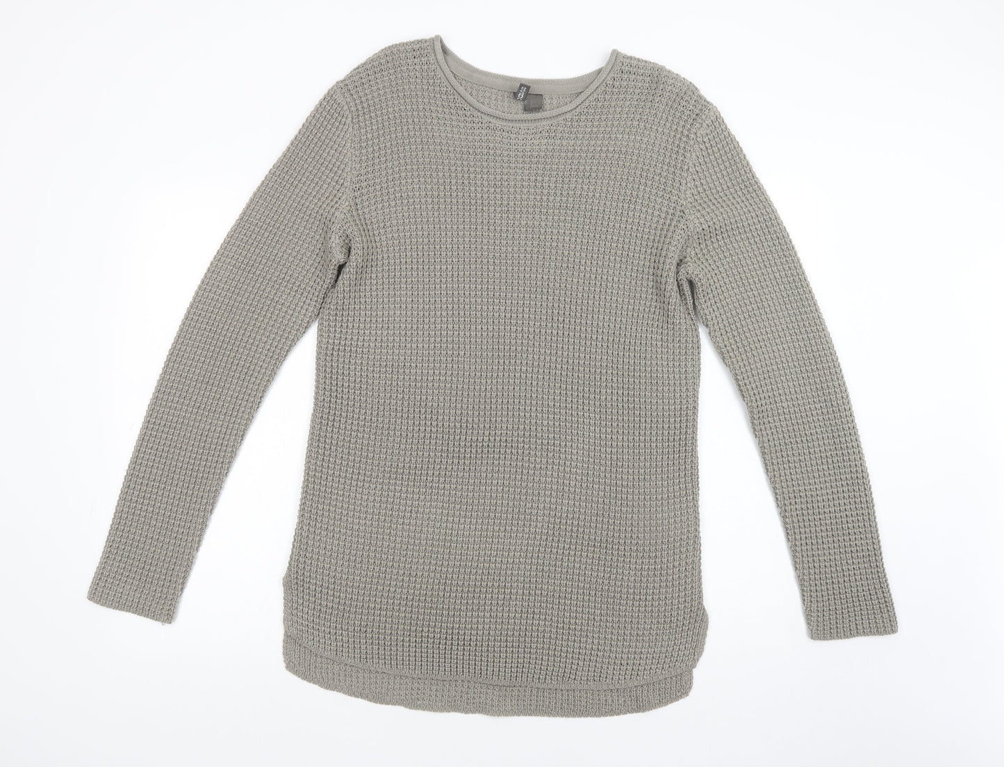 Womens UK Size M H&M Green Tunic Jumper