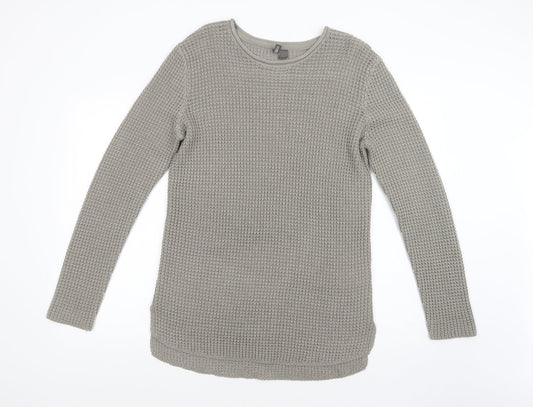 Womens UK Size M H&M Green Tunic Jumper