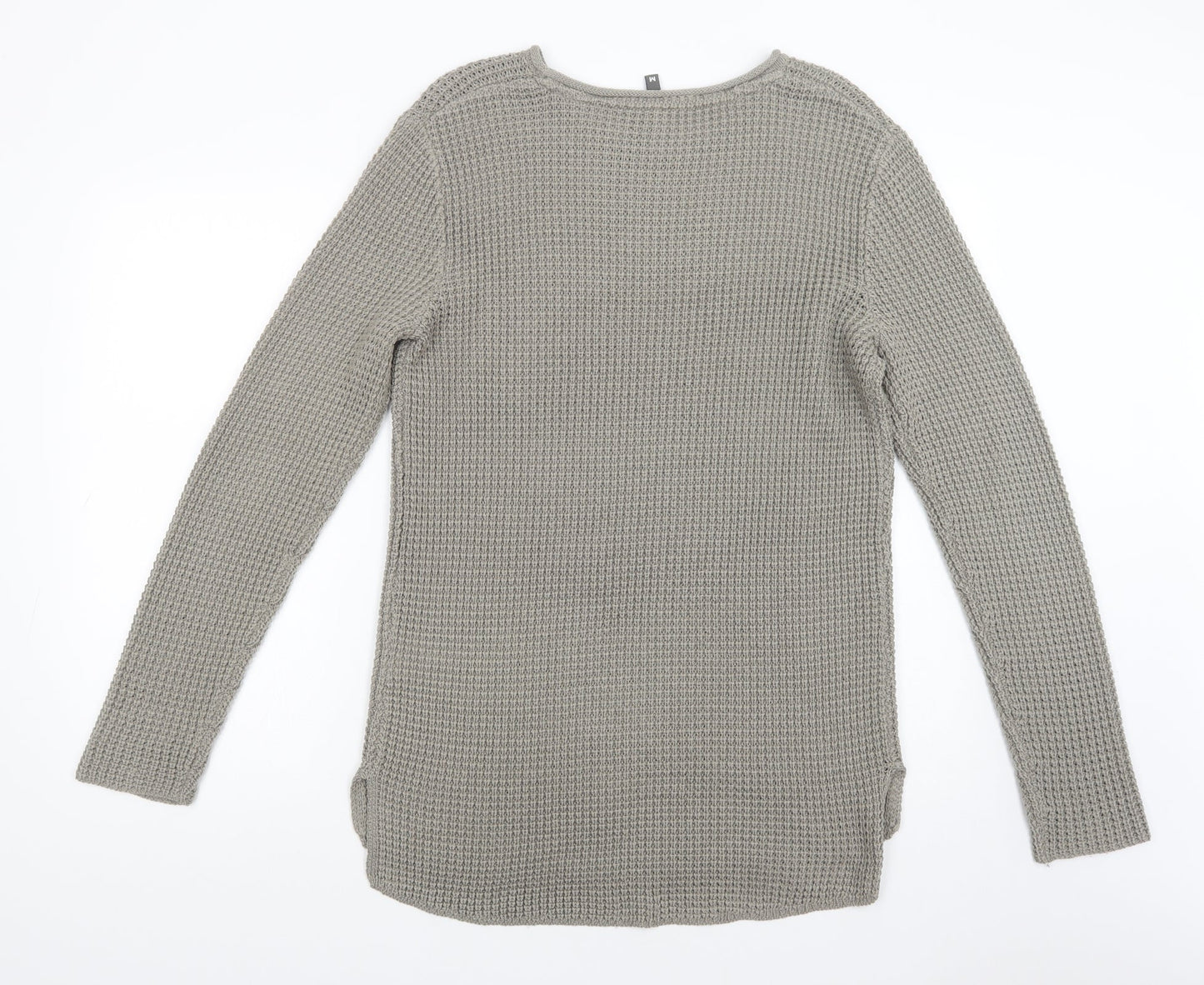 Womens UK Size M H&M Green Tunic Jumper