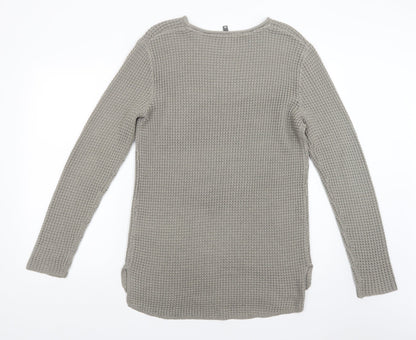 Womens UK Size M H&M Green Tunic Jumper