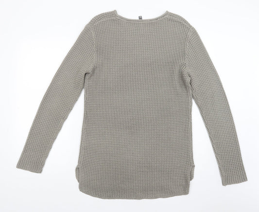 Womens UK Size M H&M Green Tunic Jumper