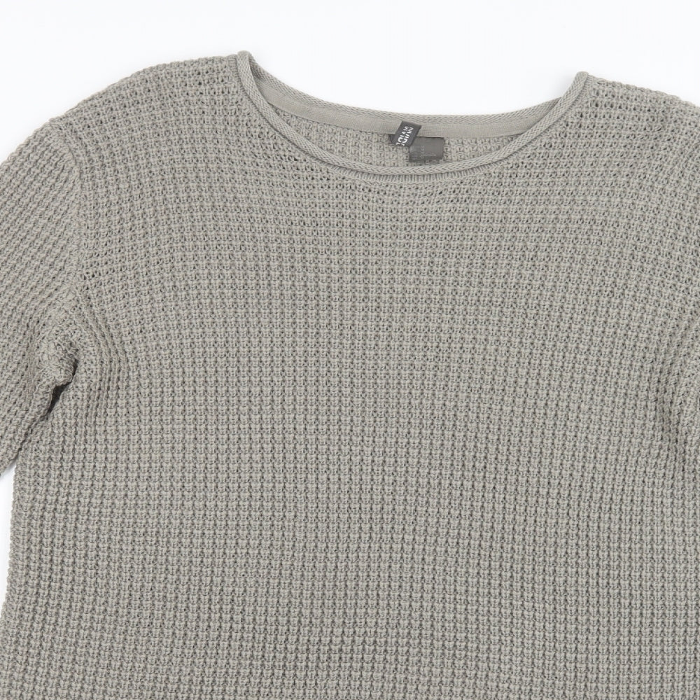 Womens UK Size M H&M Green Tunic Jumper